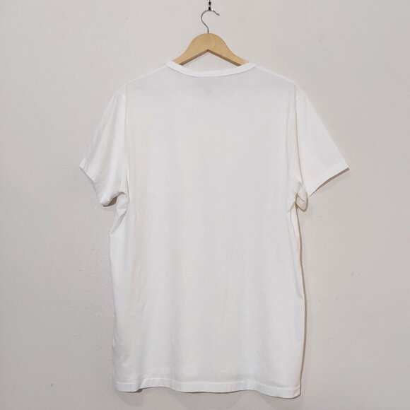 Burberry Men's White Cotton T-Shirt Excellent Condition - XL - Picture 6 of 8